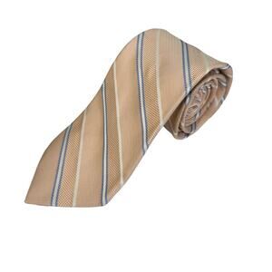 MICHAEL KORS MK Mens Necktie 62" All Silk Striped Light Pink Multi Made in USA